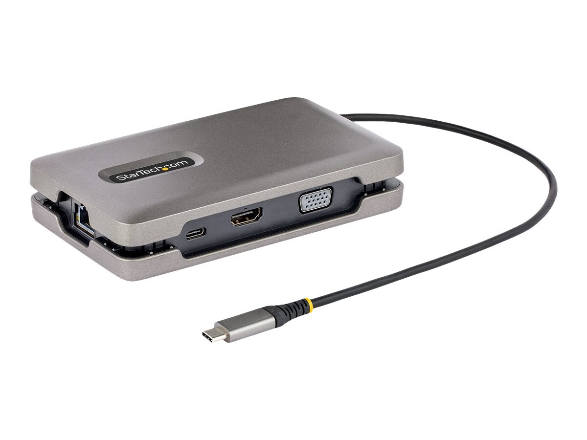 StarTech.com USB-C Multiport Adapter - USB-C Video w/ 4K HDMI/VGA, MST Dock