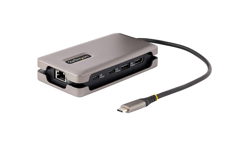 StarTech.com USB-C Multiport Adapter, 4K 60Hz HDMI (HDR), USB 3.2 Gen 2 10Gbps Hub (2xUSB-C/1xUSB-A), 100W PD