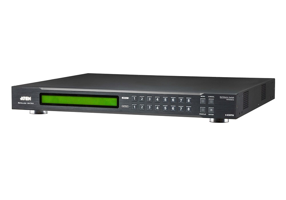 ATEN VM5808HA - video/audio switch - 8 HDMI matrix with scaler rack-mountable - VM5808HA - Audio & Video - CDW.com