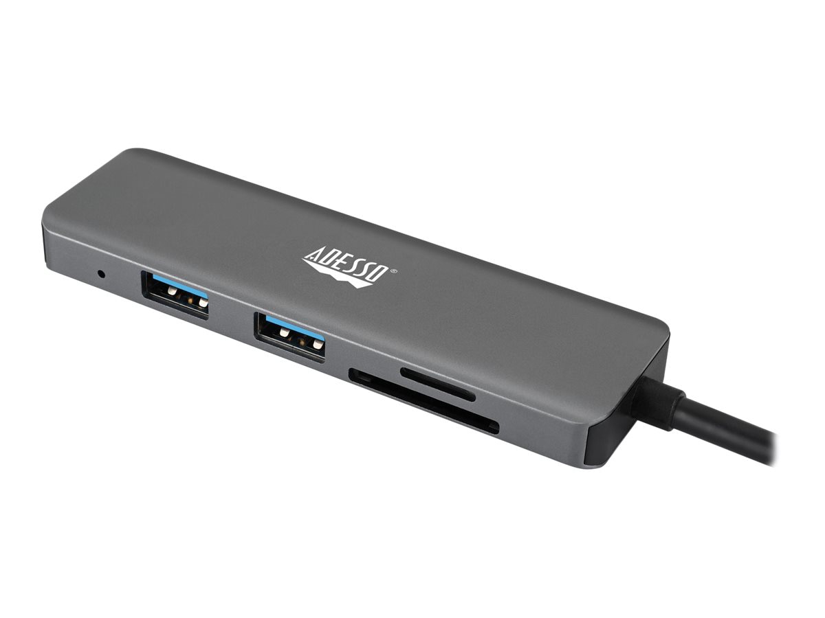 Adesso 6-in-1 USB-C Multi-Port Docking Station (TAA Compliant)