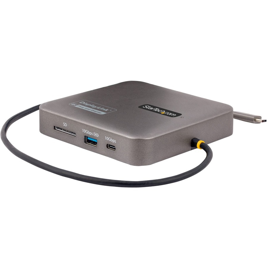 StarTech.com USB-C Multiport Adapter, Dual 4K 60Hz HDMI, 2-Port USB 10Gbps Hub, 100W PD, GbE, SD, Travel Docking Station