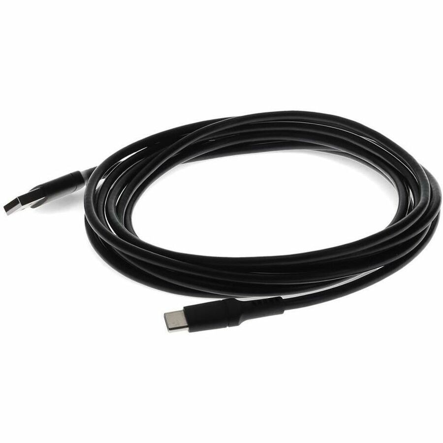Proline 1.0m (3.3ft) USB C Male to USB A 2.0 Male Sync and Charge Black Cable
