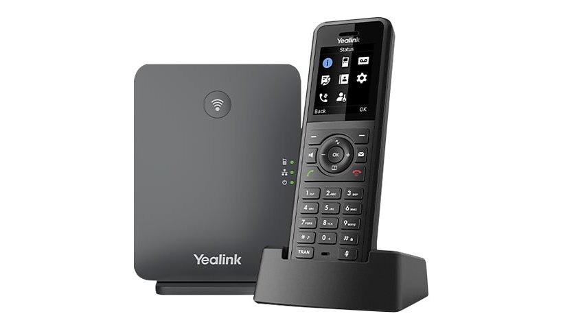 Yealink W77P - cordless VoIP phone with caller ID - 3-way call capability