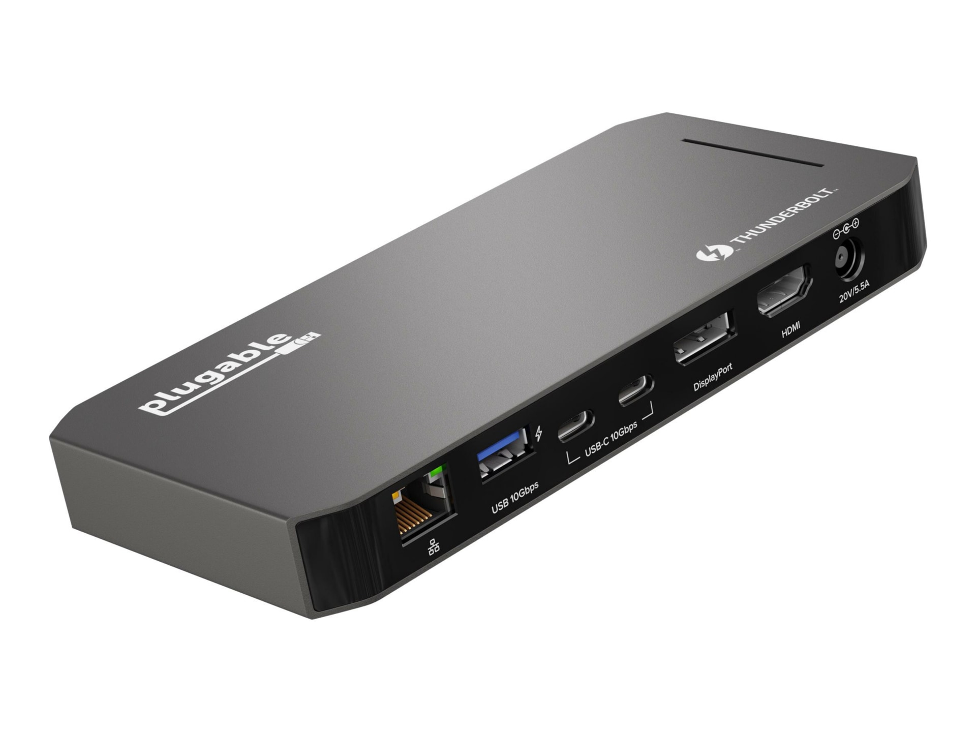 Plugable Thunderbolt 3 & USB C Docking Station-Compatible w/Mac &Windows Laptops,DisplayPort and HDMI,2xUSB-C,3xUSB 3.0