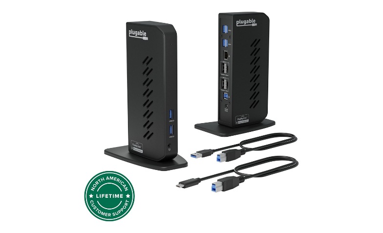 Plugable USB 3.0 and USB-C Dual 4K Display Docking Station w