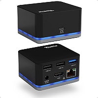 Plugable USB C Cube-Mini Docking Station,Compatible w/ Thunderbolt 3 Ports and Specific USB-C Systems ,Driverless