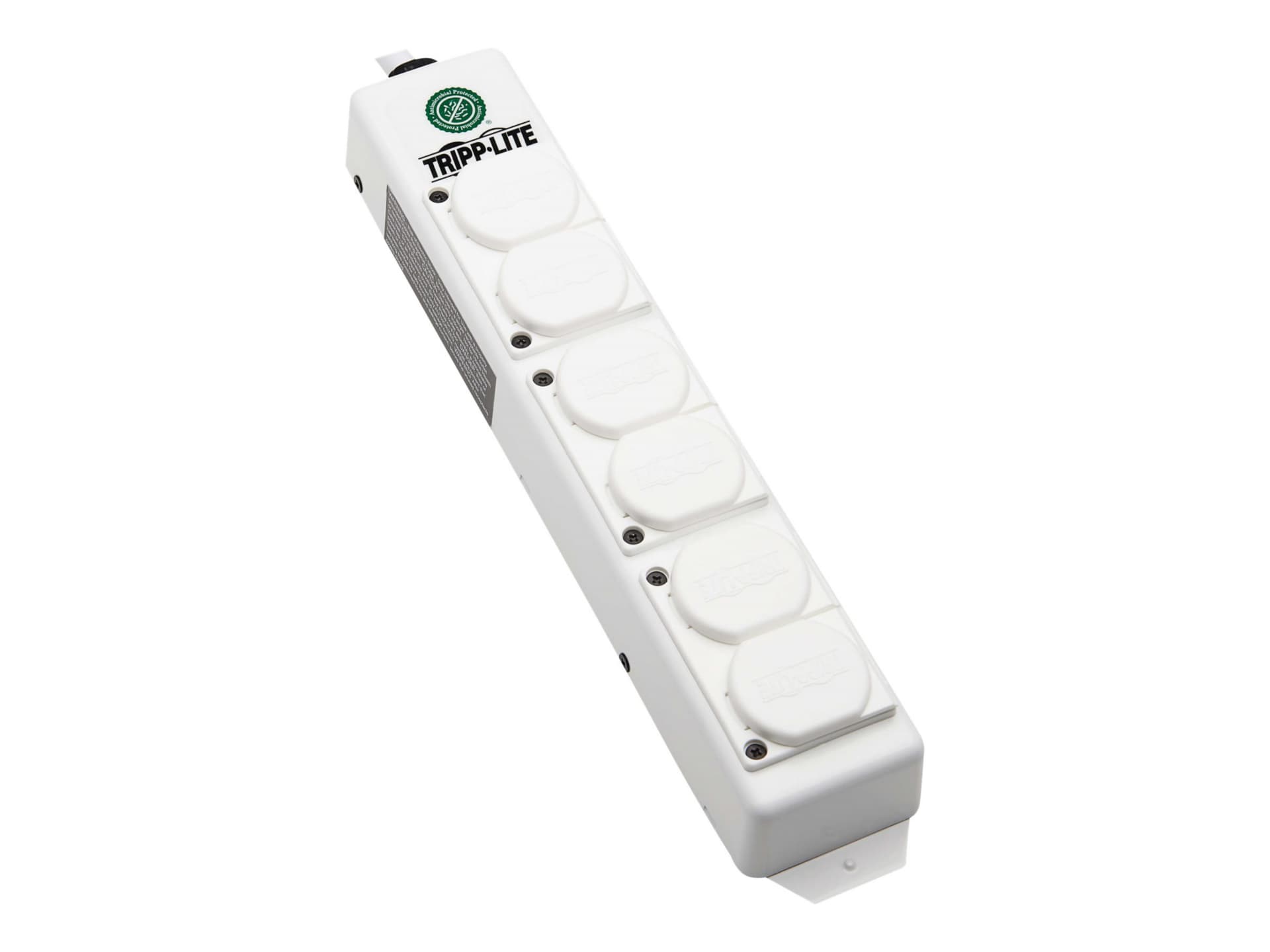 Tripp Lite Safe-IT UL 2930 Medical-Grade Power Strip for Patient Care Vicinity, 6 Hospital-Grade Outlets, Safety Covers,