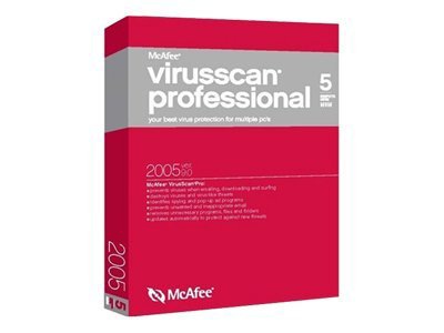 McAfee VirusScan Professional 9.0, 5 user license