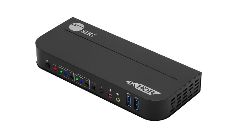 SIIG 2x1 HDMI 4K HDR KVM USB 3.0 Switch - KVM / audio / USB switch - 2 ports