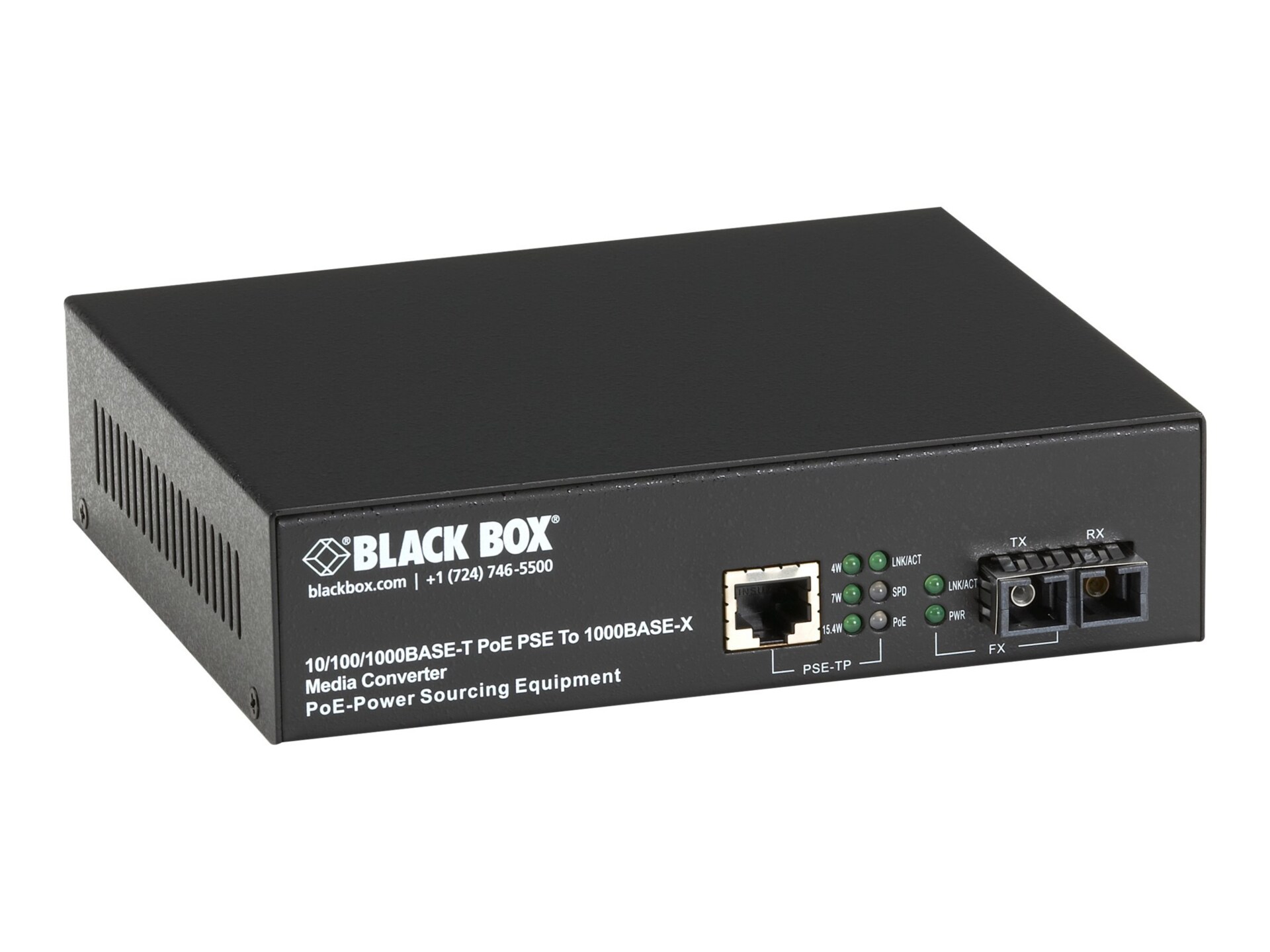 Black Box LPS500 Series LPS500A-MM-SC-R2 - convertisseur de média à fibre optique - 10Mb LAN, 100Mb LAN, GigE