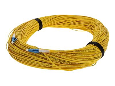 Proline 75m LC to LC Yellow OS2 Simplex OFNR (Riser-Rated) SMF Fiber Patch