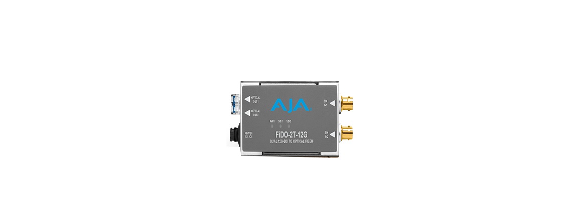 AJA 2CH 12G SDI/LC SM FIBER XMITTER