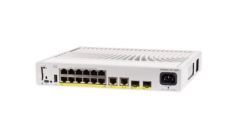 Cisco Catalyst 9200CX - Network Essentials - switch - compact - 12 ports - managed - rack-mountable
