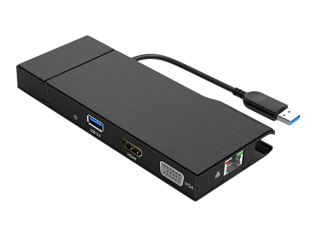 4XEM USB 3.0 Full HD Travel Mini Dock - docking station - USB 3.0 - VGA, HDMI - GigE