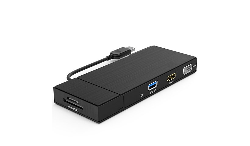 4XEM USB 3.0 Full HD Travel Mini Dock - docking station - USB 3.0 - VGA, HDMI - GigE