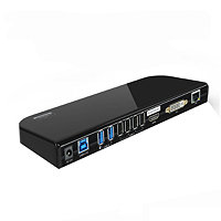 4XEM Universal Docking Station with Dual Monitor Displays - docking station - USB 3.0 - DVI, HDMI - GigE