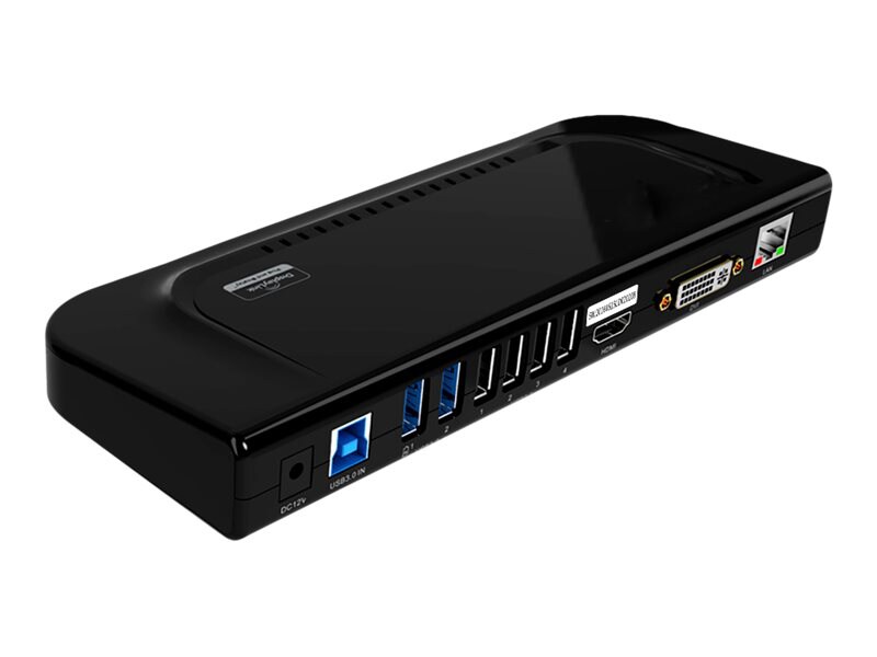 4XEM Slim Universal - docking station - USB 3.0 - DVI, HDMI - GigE