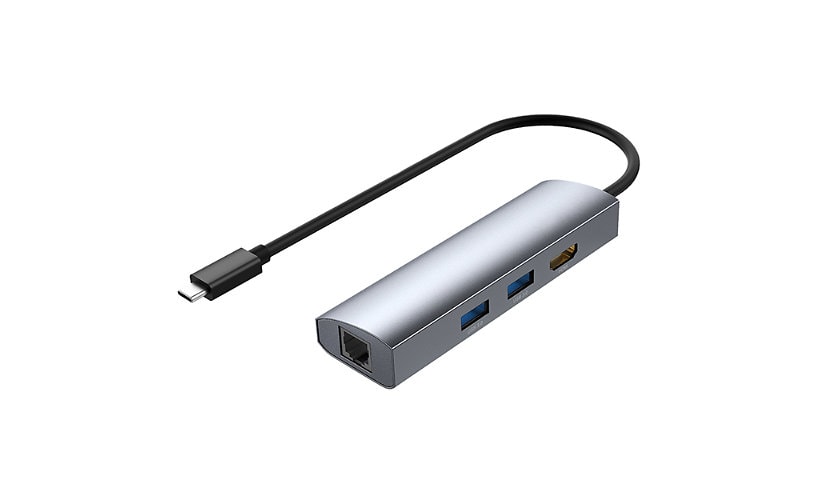 4XEM Travel Mini Dock - docking station - USB-C 3.1 Gen 1 - HDMI - GigE