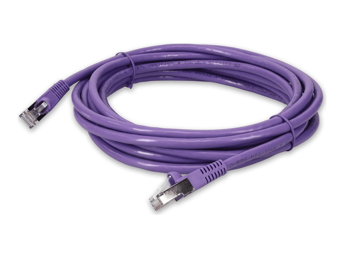 Proline 12ft Purple CAT 6 Shielded PVC Ethernet Cable Snagless Easy Clear Boot RJ-45 M/M