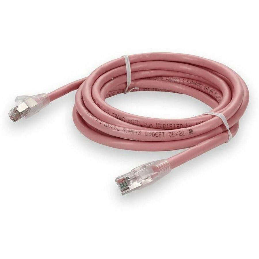 Proline 10ft RJ-45 (M) to RJ-45 (M) Shielded Straight Pink Cat6 STP PVC Copper Patch Cable