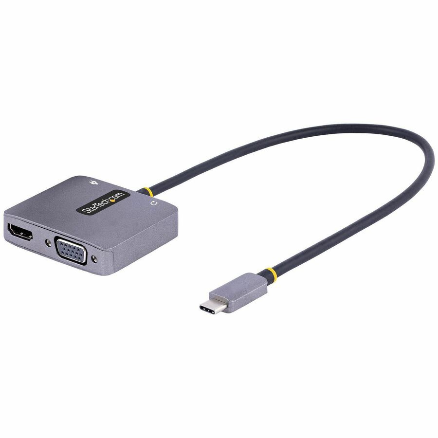 StarTech.com USB C Video Adapter, USB Type-C to HDMI (4K 60Hz, HDR)/VGA, Au