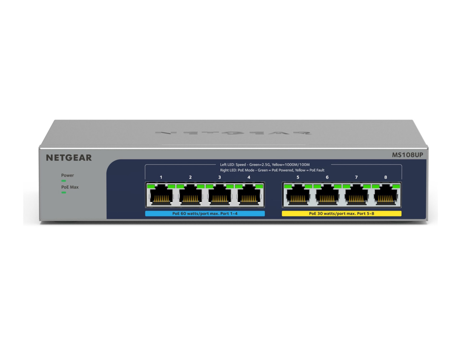 Thumbnail 2 of 16 for Netgear 8-port Ultra60 PoE++ Multi-Gigabit (2.5G) Ethernet Plus Switch