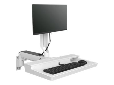 Ergotron CareFit Combo Arm - mounting kit - modular - for LCD display / keyboard / mouse - white