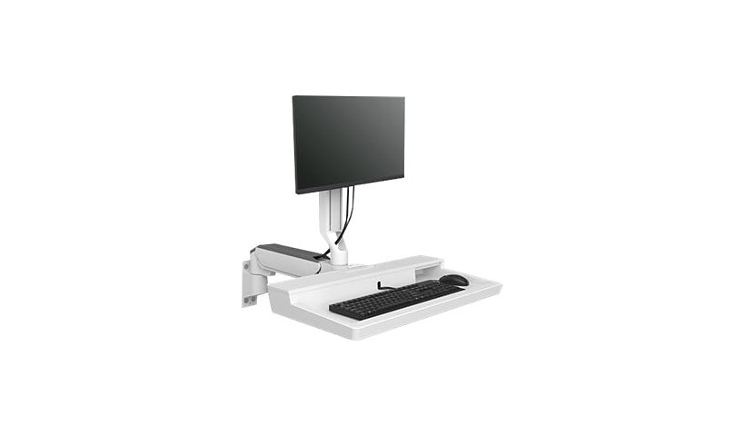 Ergotron CareFit Combo Arm - mounting kit - modular - for LCD display / keyboard / mouse - white