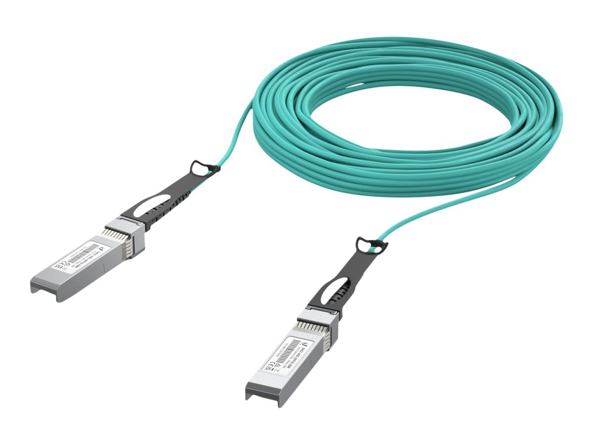 Ubiquiti 10GBase-AOC direct attach cable - 20 m - aqua