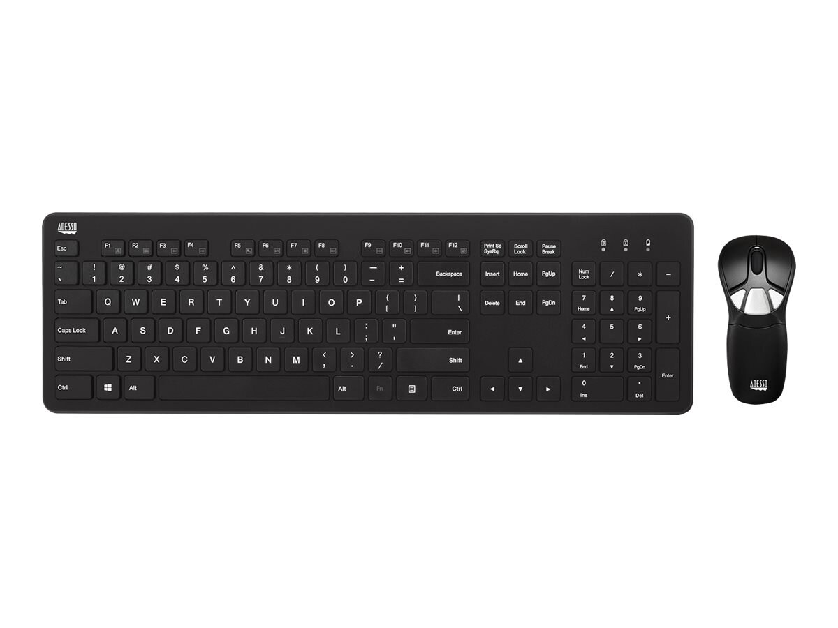 Adesso Air Mouse Go Plus With Full Size Keyboard