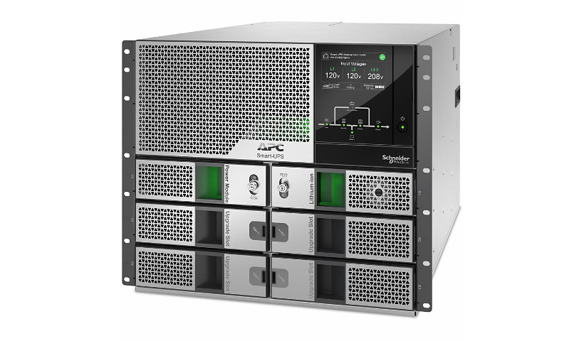 APC Smart-UPS Modular Ultra On-Line 5kW 9U Rackmount Scalable to 15kW N+1 208/240V Touchscreen Network Management Card