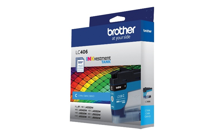 Brother LC406C - cyan - original - ink cartridge - LC406CS