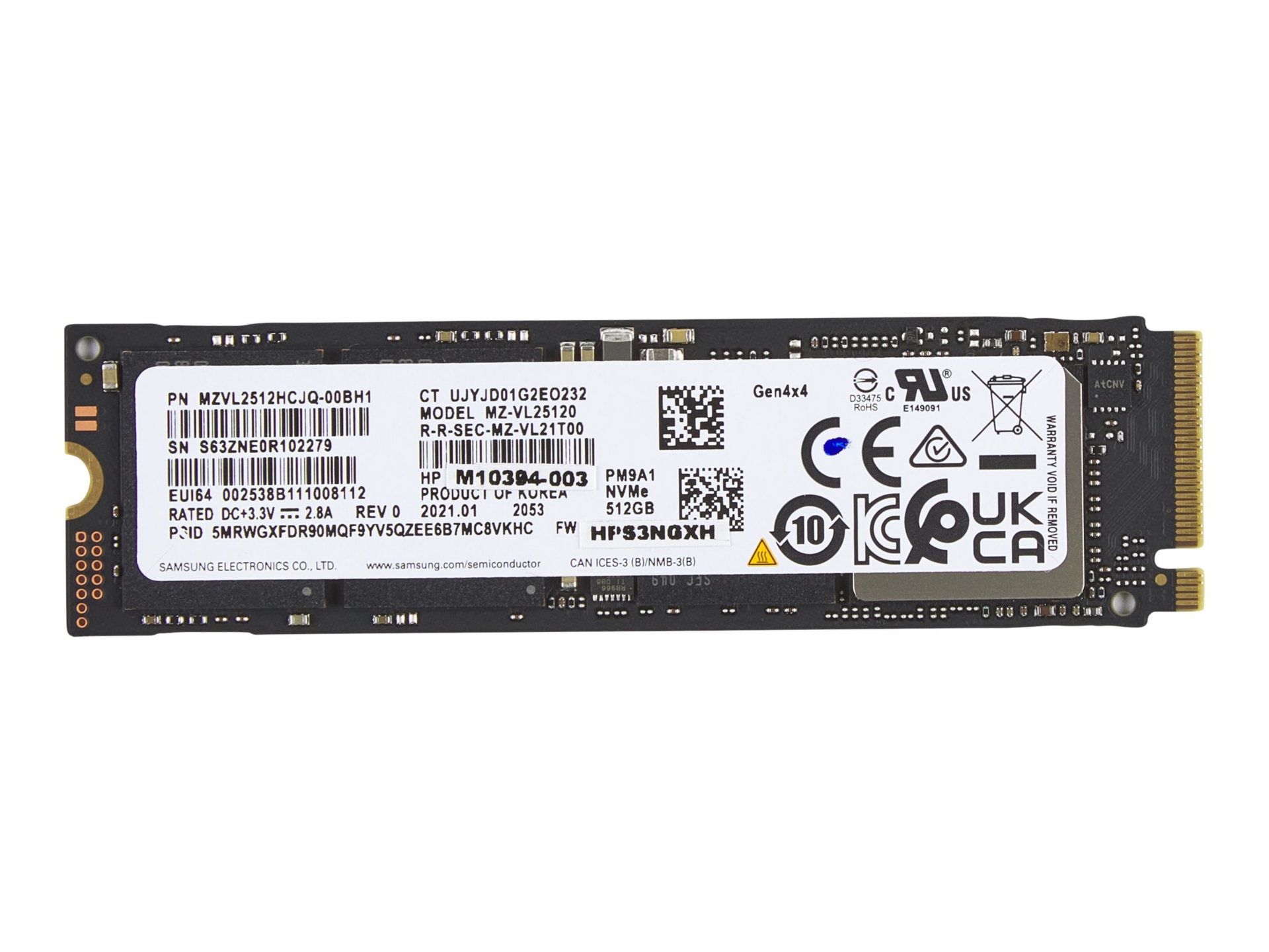 HP 512 GB Solid State Drive - M.2 Internal - PCI Express NVMe (PCI ...