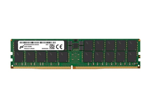 Bløde fødder tempereret type Micron - DDR5 - module - 64 GB - DIMM 288-pin - 4800 MHz / PC5-38400 - regi  - MTC40F2046S1RC48BA1R - -