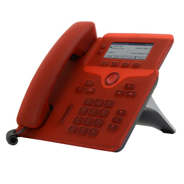zCover GloveOne HealthCare Silicone Cover for 7821G Unified IP Phone - Red