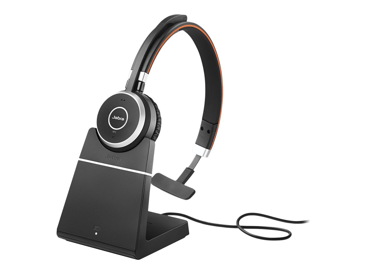 Jabra Evolve 65 SE UC Mono - headset - with charging stand - 6593