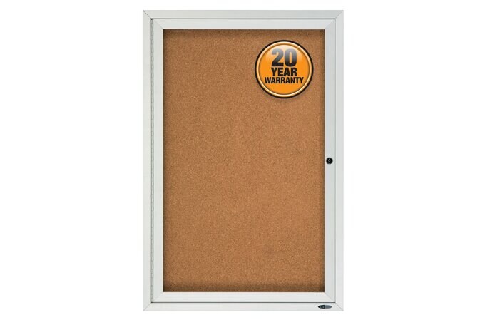Quartet Classic Style Enclosed Cork Bulletin Boards for Outdoor Use