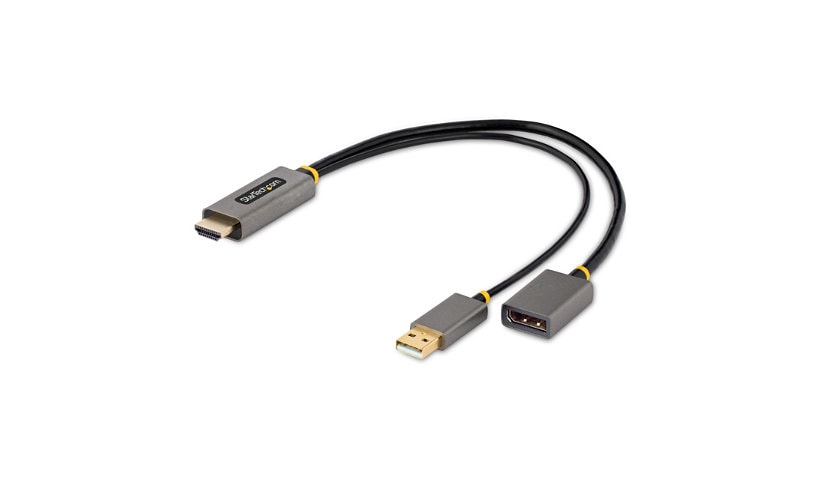 StarTech.com 1ft HDMI to DisplayPort Adapter, 4K 60Hz HDR HDMI DP Converter