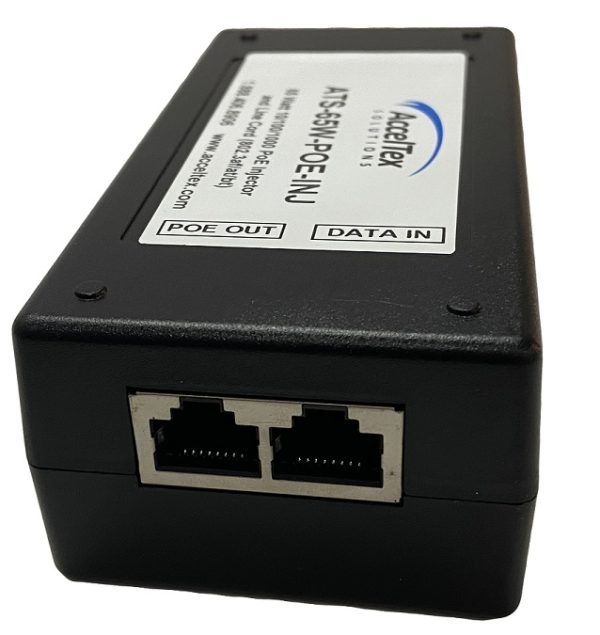 AccelTex ATS-65W-POE-INJ - PoE injector - 10/100/1000, line cord, 802.3af/at - 65 Watt