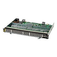HPE Aruba 6400 48-port HPE Smart Rate 1/2.5/5GbE Class 6 PoE and 4-port SFP56 v2 Module - switch - 48 ports -