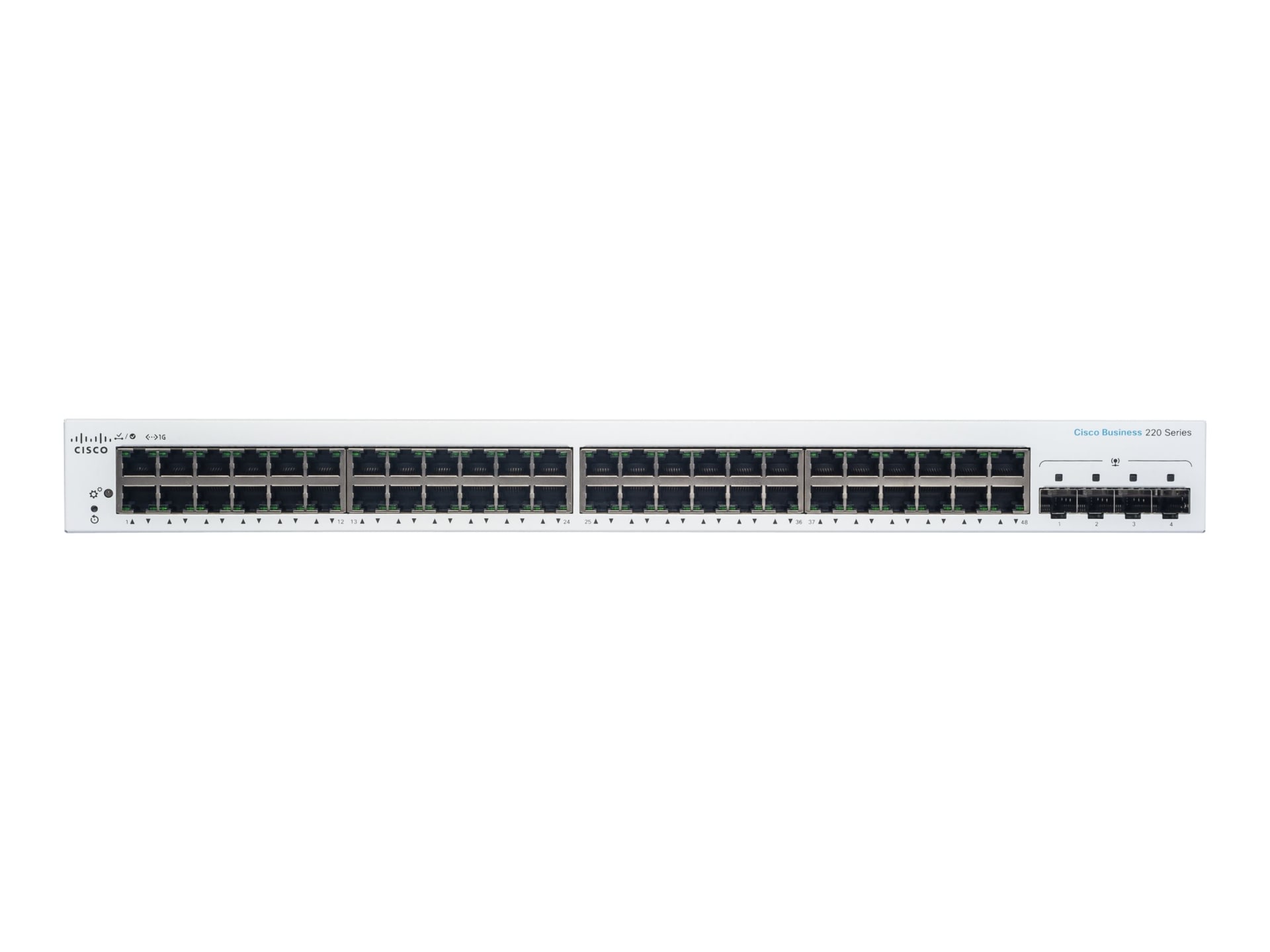 Cisco Business 220 Series CBS220-48T-4G - switch - 52 ports - smart - rack-mountable