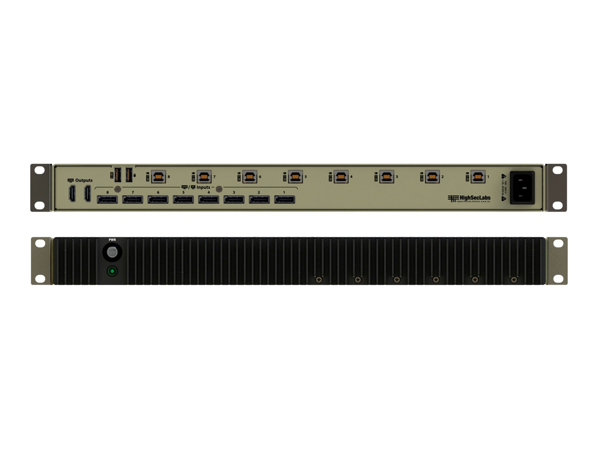 HighSecLabs Secure - KVM / USB switch - 8 ports - rack-mountable