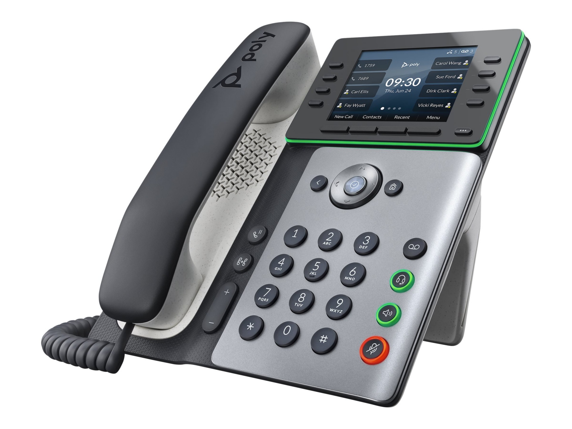 Poly Edge E320 IP Phone - Corded - Corded - NFC, Bluetooth - Desktop, Wall Mountable