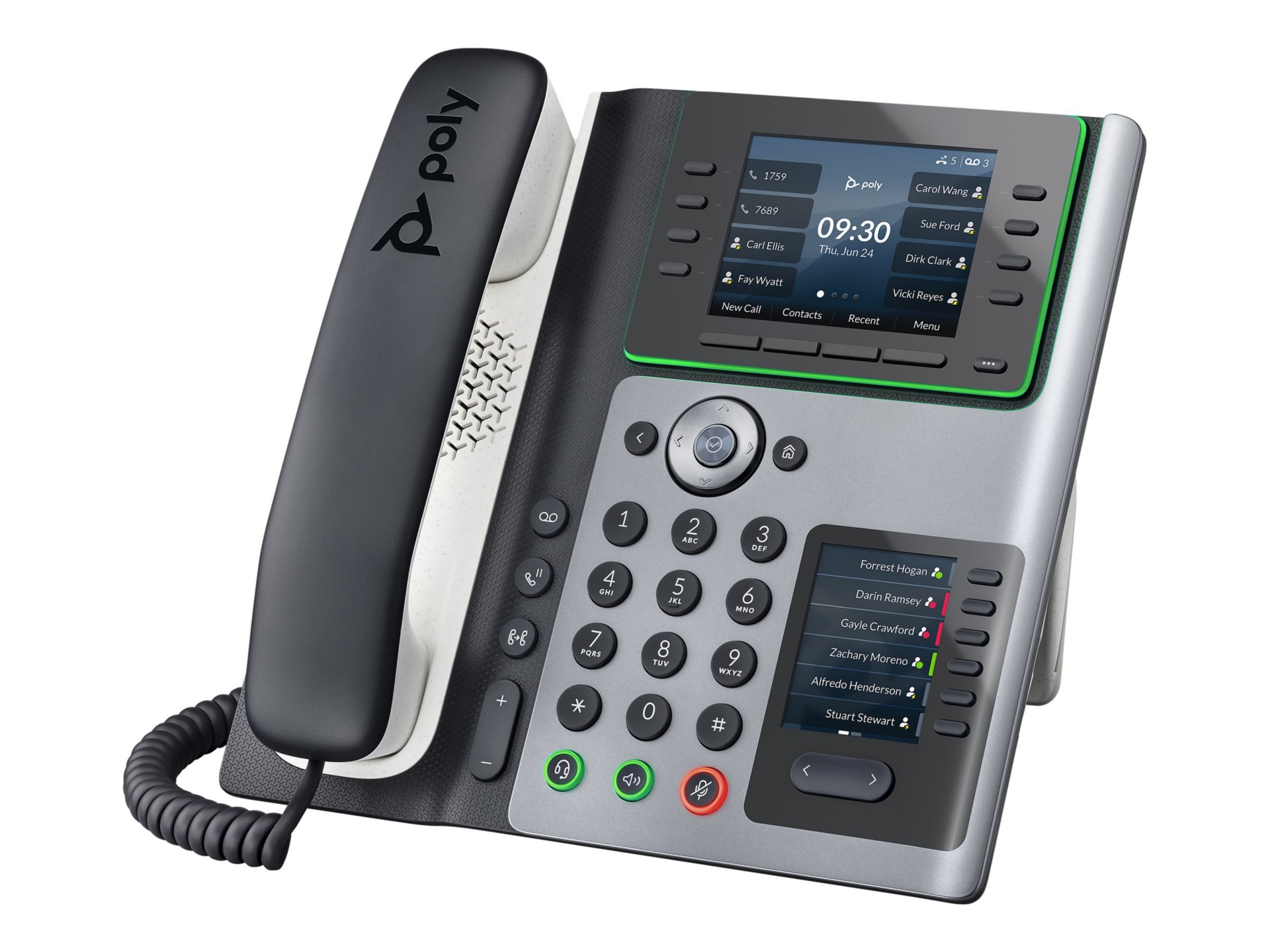 Poly Edge E450 - VoIP phone with caller ID/call waiting - 3-way call capability