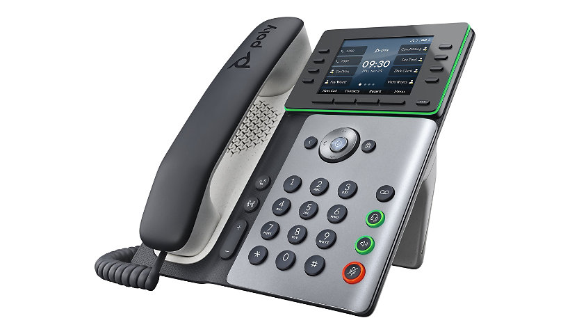 Poly Edge E300 IP Phone - Corded - Corded - NFC - Desktop, Wall Mountable - TAA Compliant