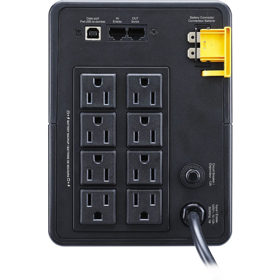 Thumbnail 2 of 7 for APC Back-UPS 1200VA 8-Outlet/2-USB Battery Back-Up and Surge Protector