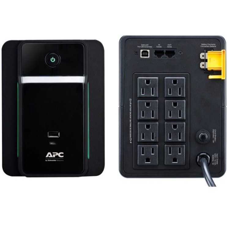 Thumbnail 4 of 7 for APC Back-UPS 1200VA 8-Outlet/2-USB Battery Back-Up and Surge Protector
