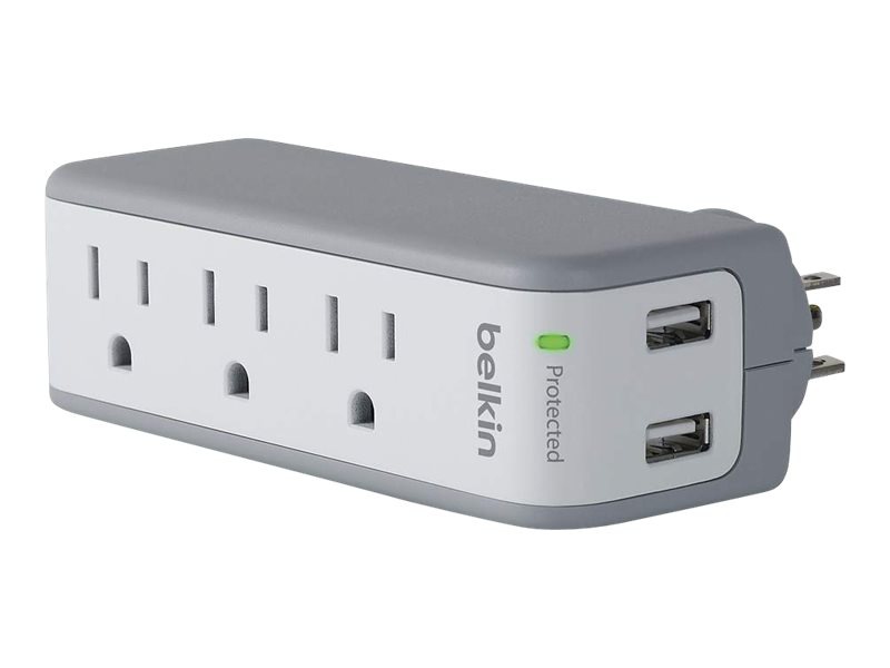 Belkin SurgePlus Mini - surge protector - with dual USB ports - 1800 Watt