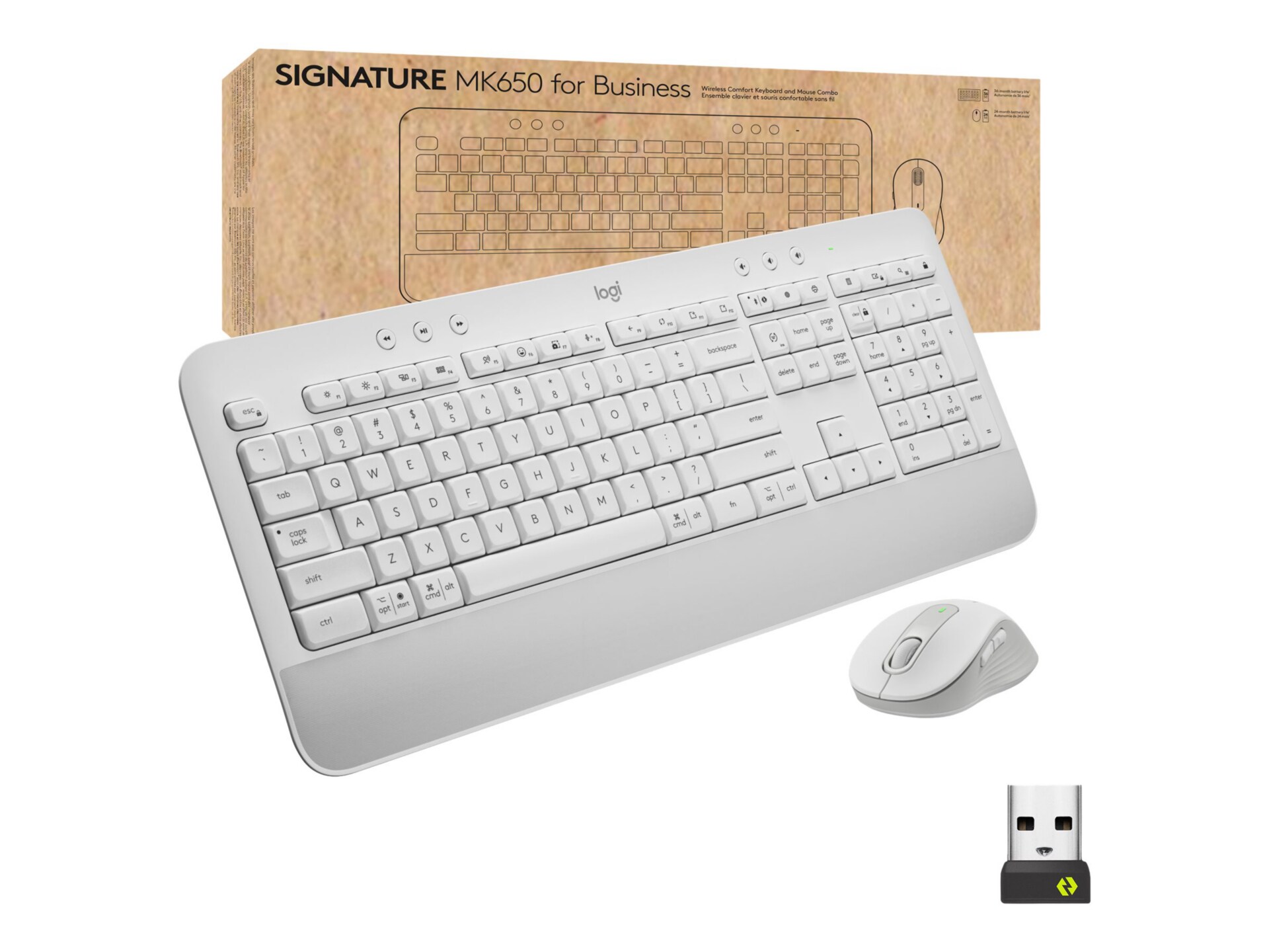 Logitech Signature MK650 Combo for Business - keyboard and mouse set - QWERTY - US - off-white Input Device