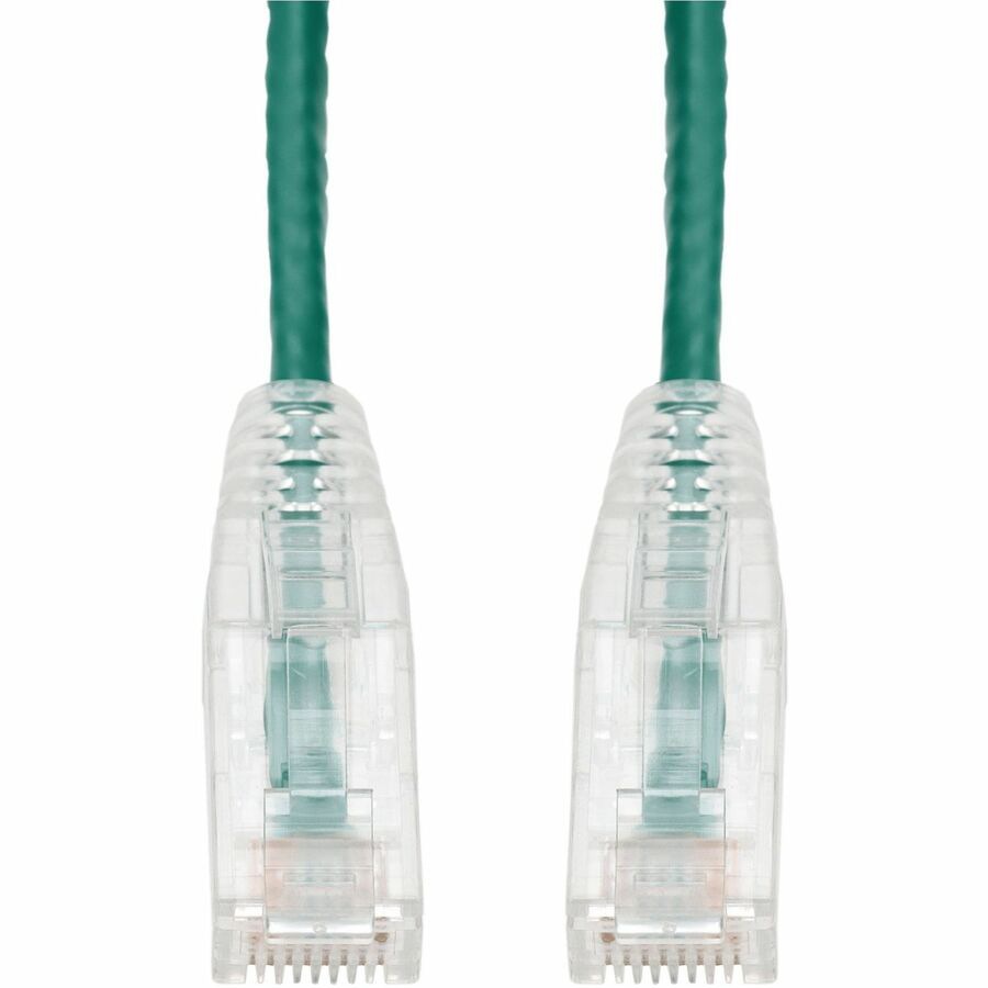 Proline 6in Green CAT 6 Slim PVC Ethernet Cable Snagless Clear-Claw RJ-45 M/M